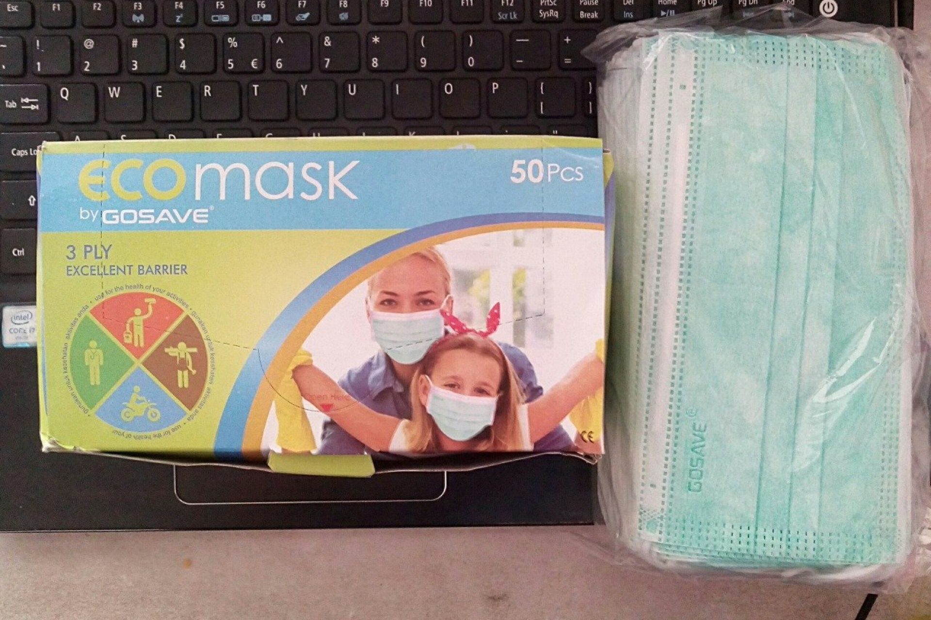 masker medis eco mask gosave - alat safety bali